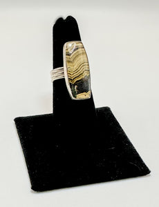 Rectangular Schalenblende Cabochon Gemstone Ring - jewelry - Jimi Fortune Jewelry services
