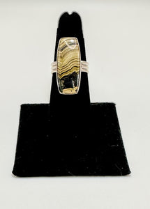 Rectangular Schalenblende Cabochon Gemstone Ring - jewelry - Jimi Fortune Jewelry services