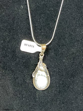 Load image into Gallery viewer, White Howlite Pendant, 925 Sterling Silver, White Marble Pendant - jewelry - Jimi Fortune Jewelry services
